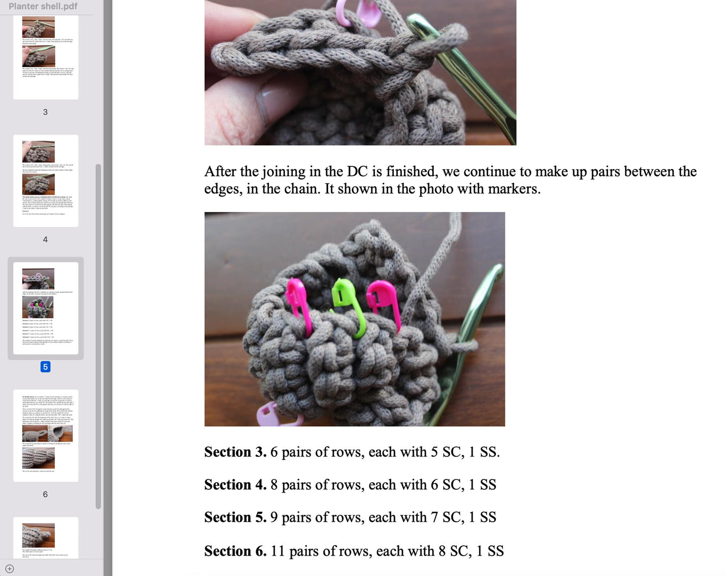 CROCHET pattern - SPIRAL SHELL basket. Plant hanger shell crochet pattern. Crochet hanging planter. Flowerpot pattern